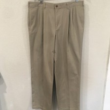 Farah Men 38x30 Pant Beige Dress Pleated Tapered 100 Cotton Career Minimalist