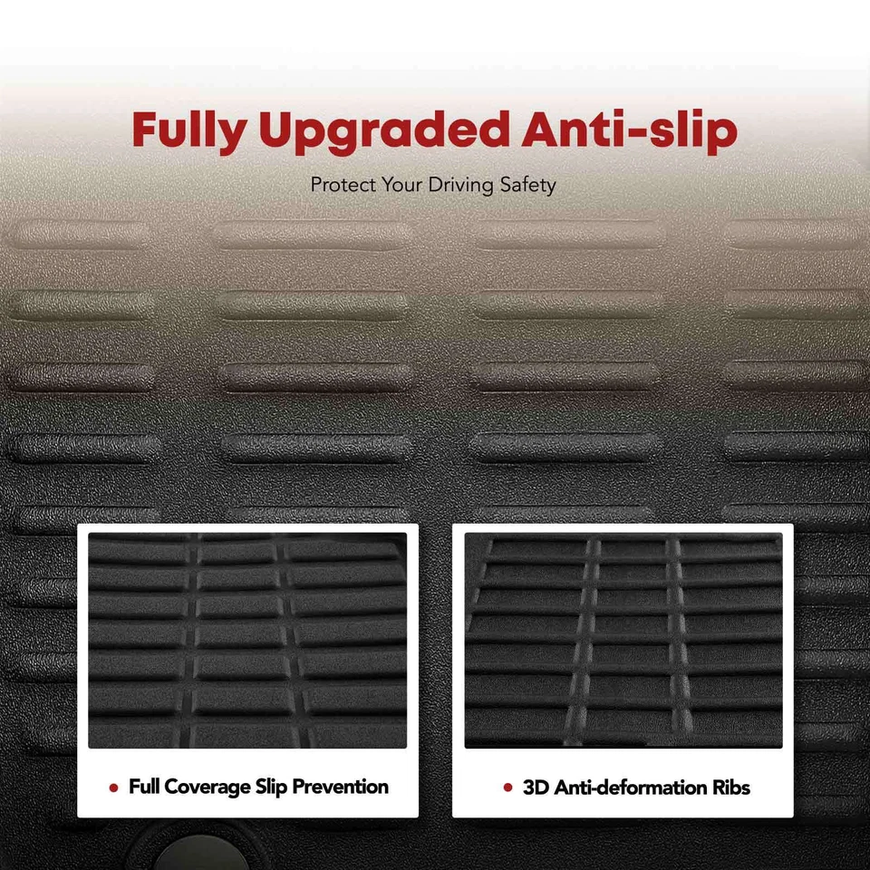 3 件装前后黑色脚垫衬里适用于雪佛兰 Captiva Sport 2012 - 2015 — 第 4/4 张图片