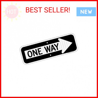 ワンウェイ　アルミサイン One Way Right Arrow Reflective Aluminum Signs 18x6 Inch 2-Pack One