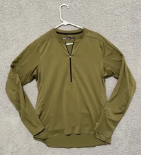 Rei Co-op Pullover Men's Medium Green 1/2 Zip Lightweight Base Layer Outdoor