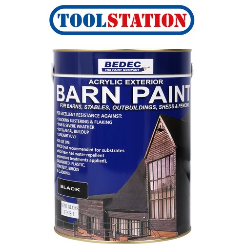 Bedec Barn Paint Semi Gloss Black 5L 5055006790009 eBay