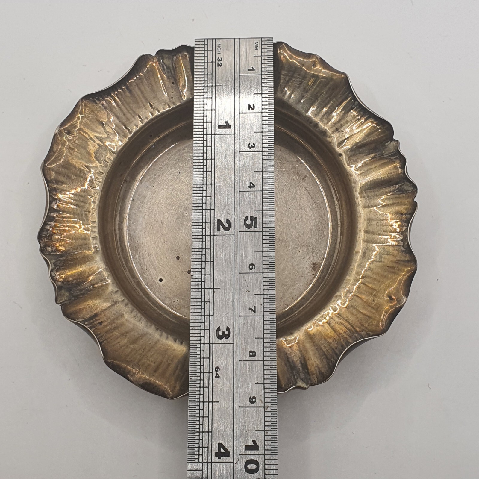 Photo 6 of Antique Birmingham 1889 Solid Sterling Silver Dish 36g, s4