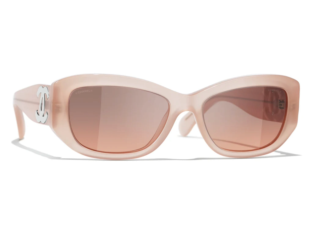 Chanel 5493-A C/1732 Women's Coral / Coral Gradient Sunglasses 55