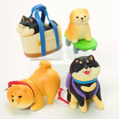 Cute Shiba Inu Chubby Puppy Brown Black Dog Figure 1 Random Surprise Toy 