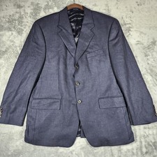 Lauren Ralph Lauren Blazer Mens 42R Navy Blue Sport Coat Suit Pure New Wool