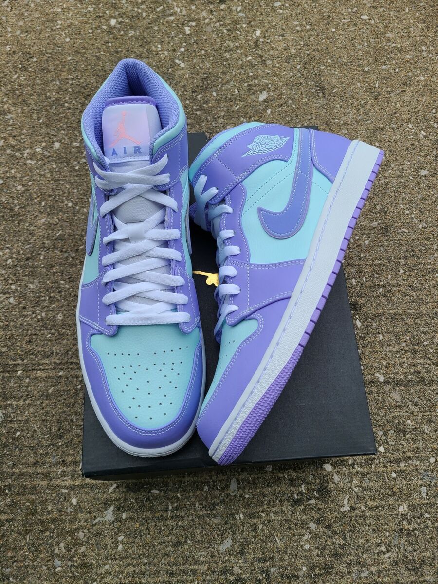 New Jordan 1 Mid Purple Aqua (Size 9.5) Ready To Ship! | eBay New Jordan 1 Mid Purple Aqua (Size 9.5) Ready To Ship! | eBay