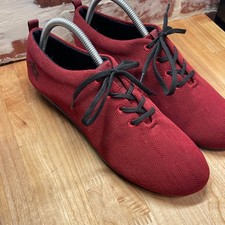 OTBT Wilna Womens 8.5M Burgundy Red Knit Lace Up Oxford Sneakers 19F961