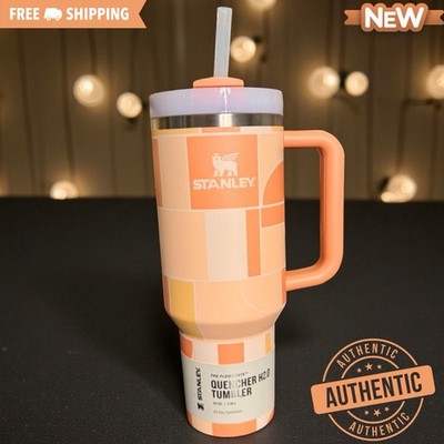 NEW Stanley Adventure Quencher 2.0 FlowState 40 Oz Oasis Tumbler Apricot Geo