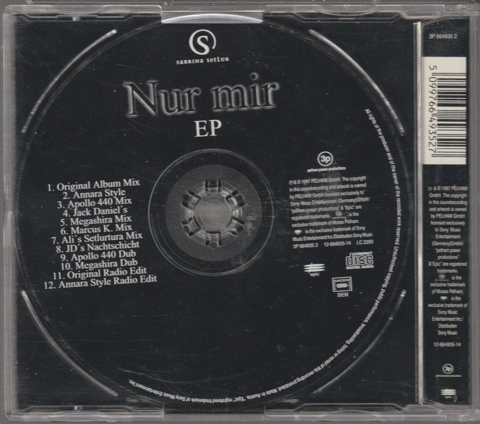 Sabrina Setlur - Nur mir EP [12 Track Maxi-CD, 1997] - Bild 2 von 3