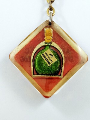 Schlüsselanhänger - Harz - Armagnac Ducastaing - Xo - Flasche Einschluss 3D -
