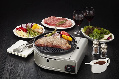Iwatani Tragbarer Kassettenkocher Rauchfrei Grill Yakimaru II Silber CB-SLG-2 - Bild 12 von 12