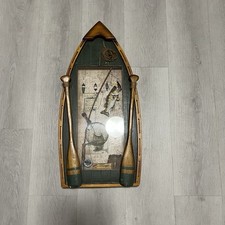 Fisherman’s Wooden Row Boat Bass Cabin Hanging Wall Art Decor Man-cave Cottage