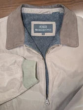 Vintage VTG Members Only Jacket XL Tan Brown Leather Collar Bomber Insulated