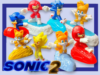 2022 McDonalds Sonic 2 The Hedgehog Happy Meal Toys Set Sealed HTF Toy 1 to 7