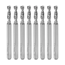 2.5mm Tungsten Carbide Spiral Flute 1/8" Shank Circuit Board PCB Drill Bit 8pcs