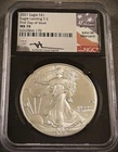 2021 SILVER EAGLE FIRST DAY OF ISSUE: TYPE 2 EAGLE LANDING * NGC MS-70 * (7801)