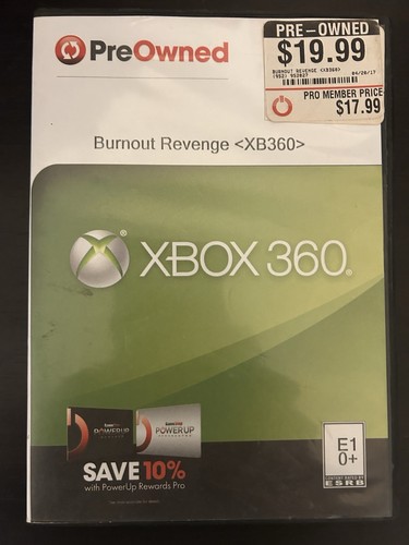 Notice Seule Du Jeu Burnout Revenge Pour Xbox 360 – Bon état, Sans Le Jeu