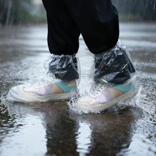 10 Pairs Waterproof Shoe Covers for Rain,Non-Slip Indoor Outdoor Medium Clear