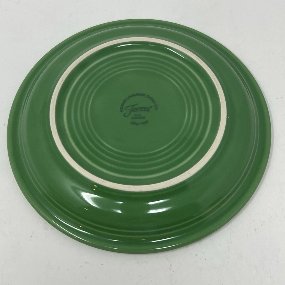 Vintage Fiestaware Medium Green Saucers 7" New - Image 3 of 4