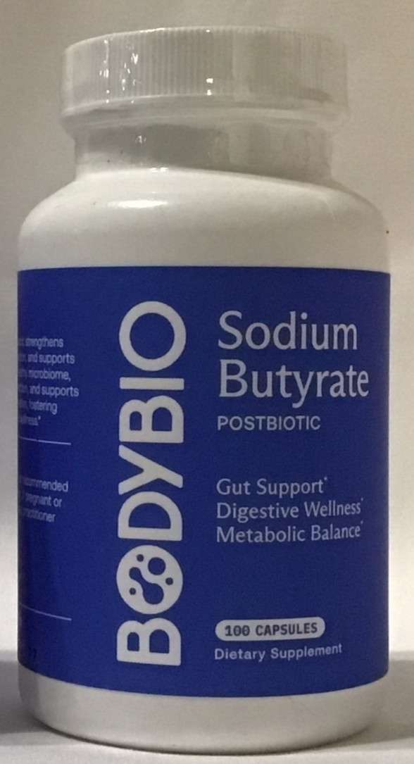 BodyBio Sodium Butyrate Gut Health Digestive Support 100 Capsule New 10/27