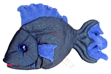 Folkmanis Hand Puppet Fish Blue Beta Sparkle Folktails Furry Folk Puppets 12"