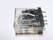 HC2-P-DC48V Matsushita PCB Power Relay 48VDC DPDT 5A 250VAC 8-Pin