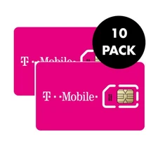 10-Pack T-Mobile SIM Cards – New Triple-Cut Multi-Size | 5G/4G LTE | Unlocked