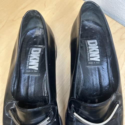 Vintage DKNY Buckle Leather Women’s Shoes Size 8 Made In Italy Vero Cuoio - Picture 4 of 8