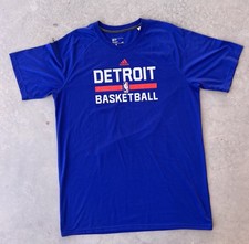 Detroit Pistons Shooting Shirt Large Tall Marcus Morris Game Used NBA Adidas #13