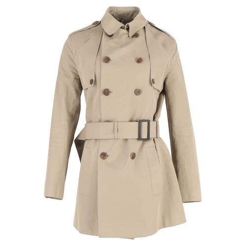 Trench Dior ceinturé double boutonnage paon en polyester homme beige taille 46