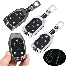 Zinc Alloy Luminous Car Key Fob Cover For 2014-2020 Chevrolet Suburban GMC Yukon