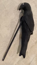 Antique Papier Mache Black Crow Bird Decoy Folk Art Primitive Americana AAFA