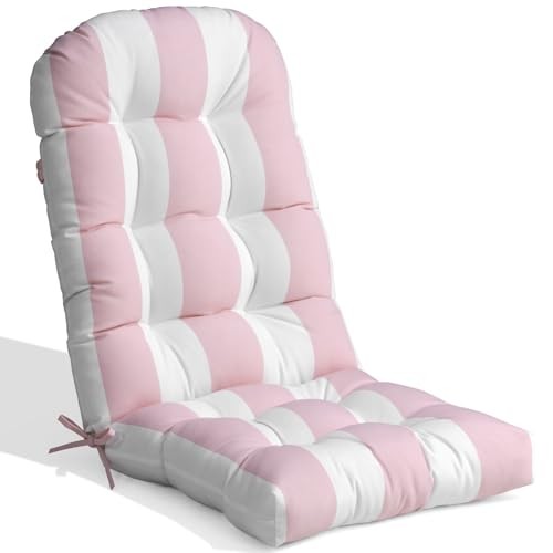 Adirondack Chair Cushion Outdoor Rocking Chair 1-Piece Stripe Pink