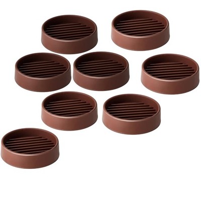 8 Pieces 2x2 inch Non Slip Furniture Pads- Rubber Anti Skid Caster Cups, Leg ...