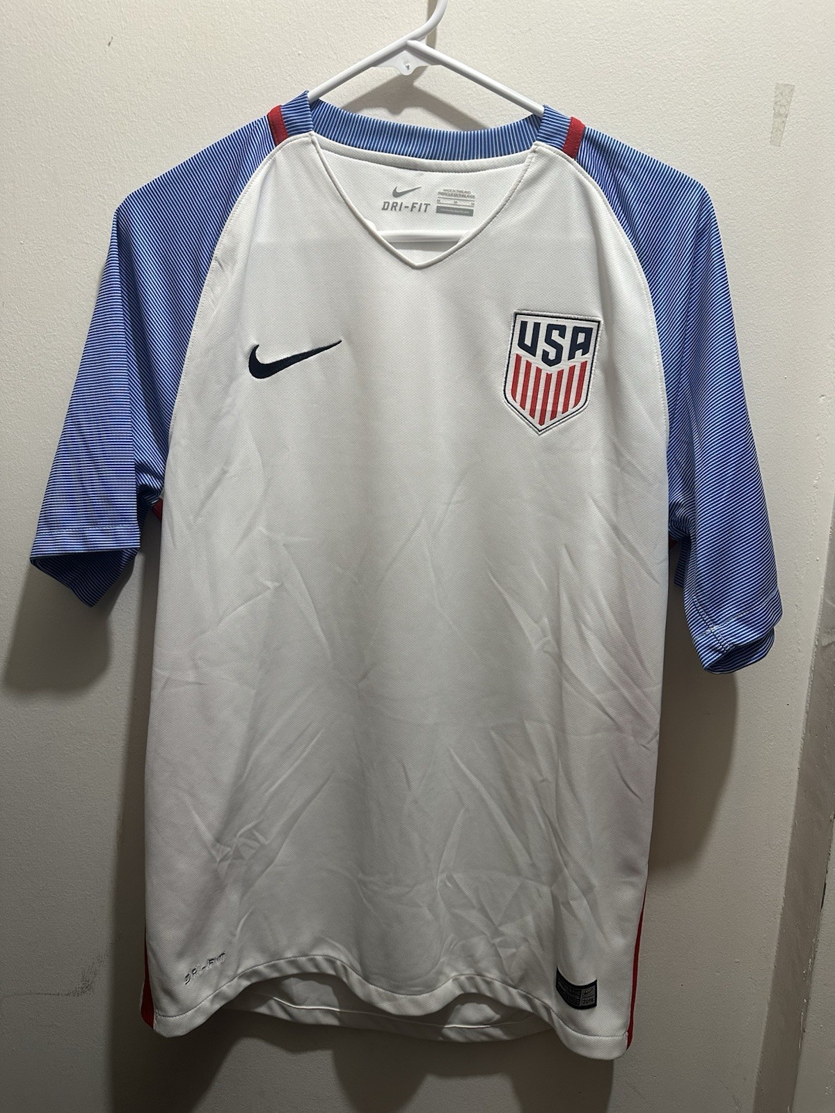 Nike USA Men's Home Jersey 16/17 - White/Sky Blue Size M