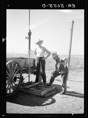 #ad Fixing a dried well on the farm of Mrs. Emma Knoll. Grant County North Dakota $12.99
