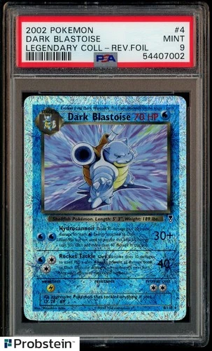 2002 Pokemon Legendary Collection #4 Dark Blastoise Reverse Foil PSA 9 MINT