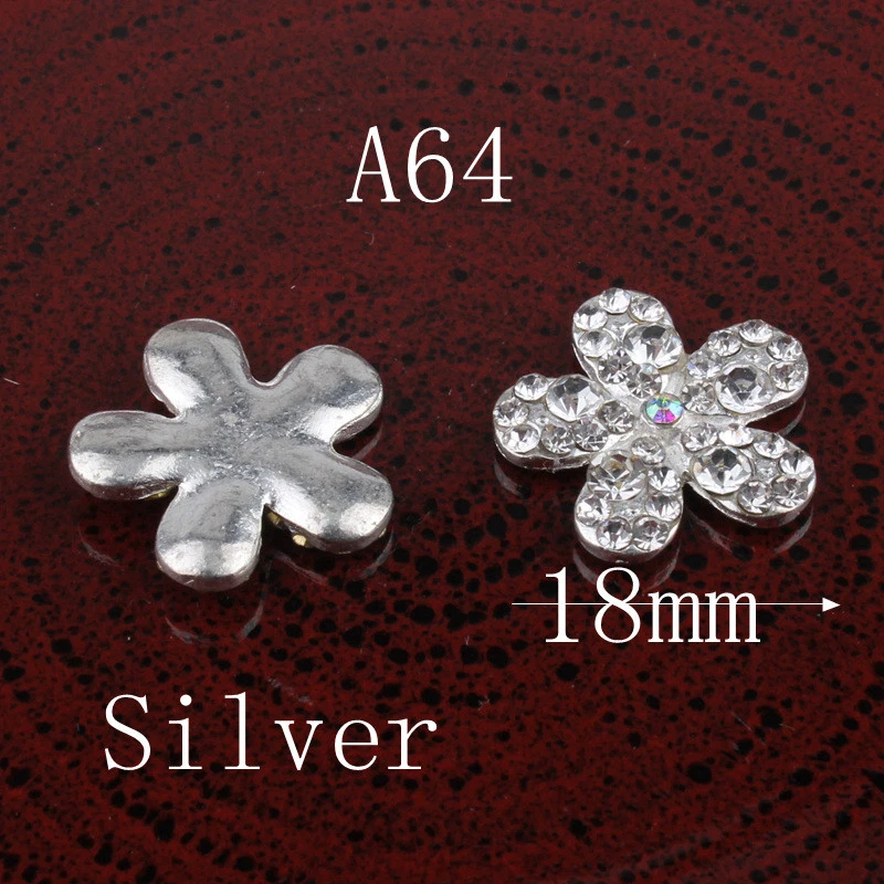 20PCS Vintage Handmade Flower Rhinestone Buttons Bling Flatback Crystal Pearl - Image 2 of 4