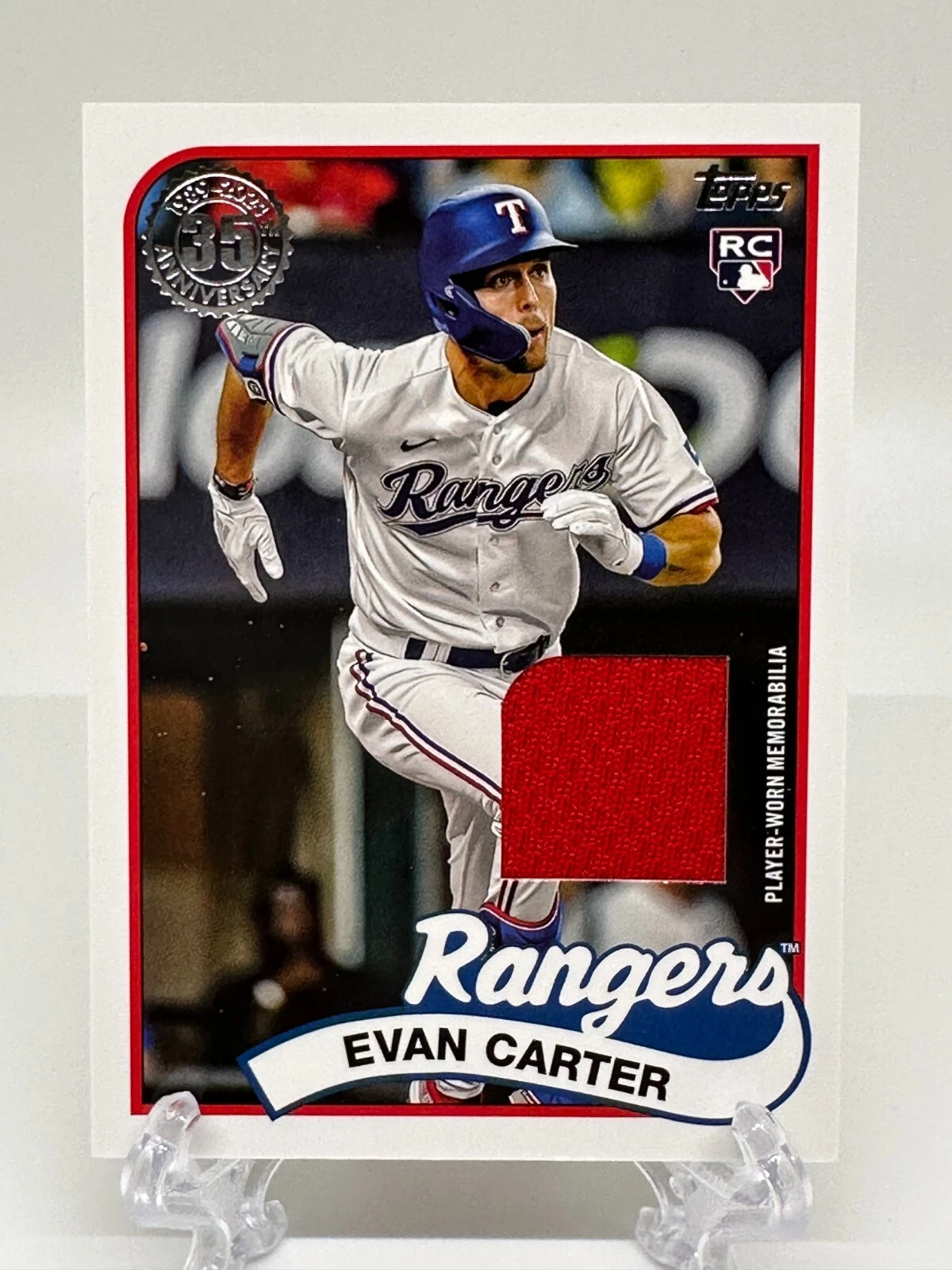 2024 Topps Series 2 Evan Carter 1989 Topps Baseball Relics 89R2-EC Texas Rangers