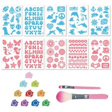 Temporary Diamond Glitter Powder Face Stickers Kit for Children, Carnival Makeup