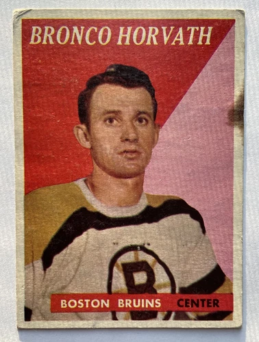 1958-59 Topps Hockey #35 Bronco Horvath - Boston Bruins - See Pics