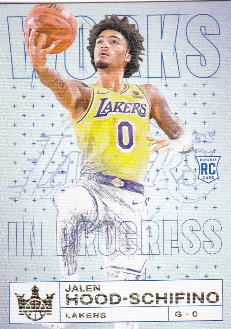 2023-24 Court Kings Jalen Hood-Schifino RC Works in Progress #5 L A Lakers PWE