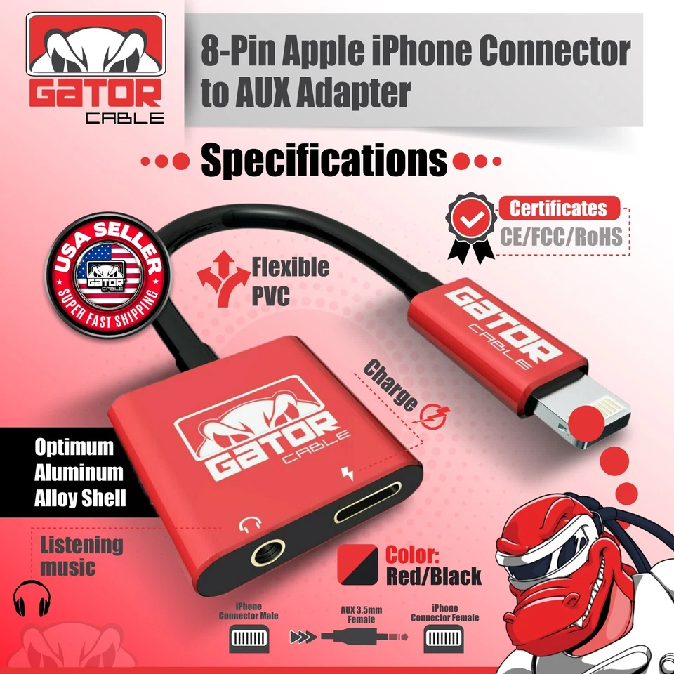 AUX 3.5mm Audio Adapter Converter For Earphones iPhone 7 8 X XS XR 11 12 13 14 - Image 2 of 4