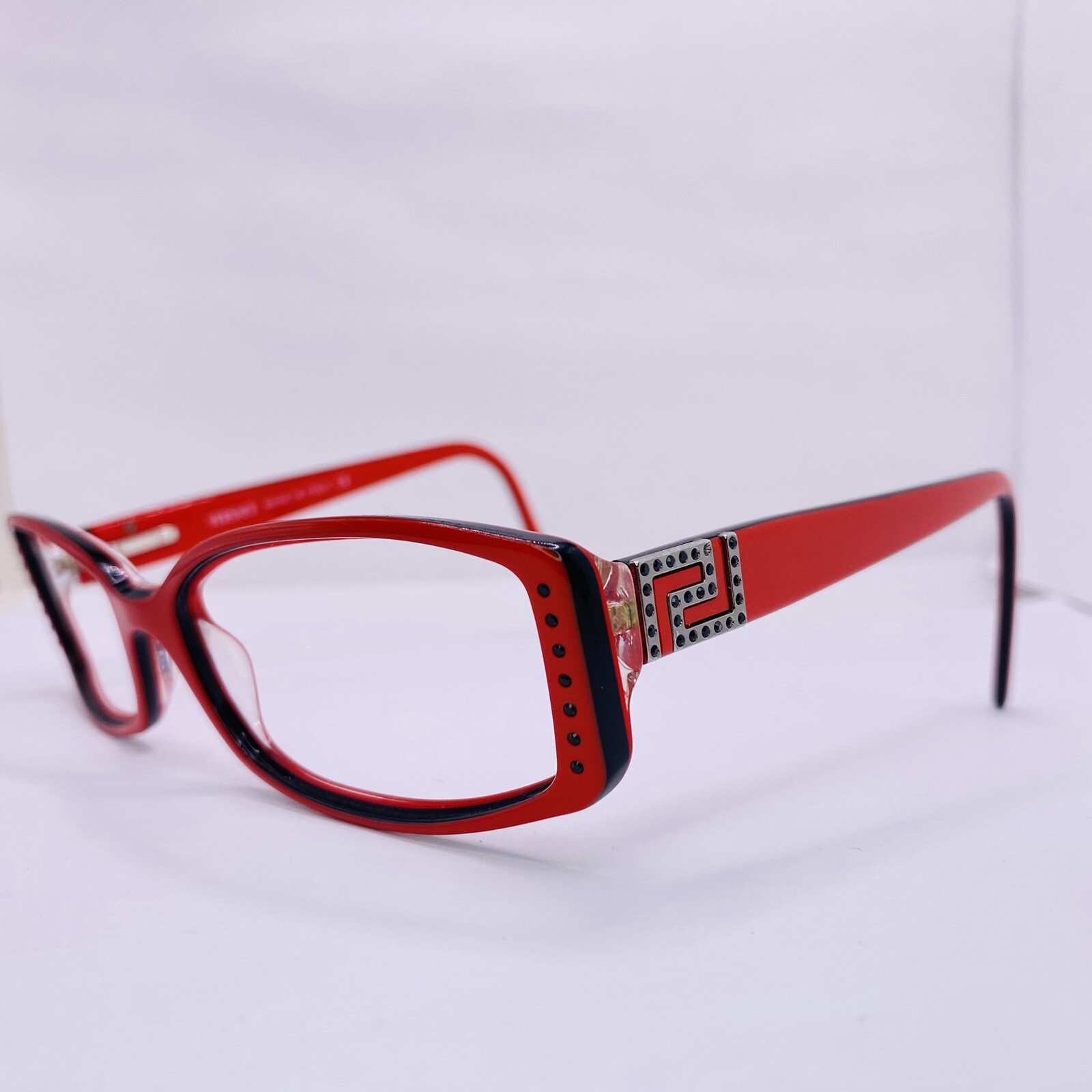 Versace Authentic Eyeglasses MOD 3030-B 368 53 [] 15 130 MM Black Red Silver