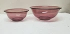 2 PYREX CRANBERRY NESTING MIXING BOWLS #322 (1L), #325 (2.5L)
