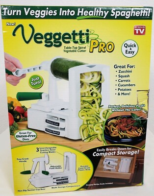 NEW Veggetti Pro Vegetable Cutter AS SEEN ON TV Healthy Pasta Veggie Salad Fries
