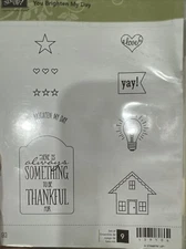 Stampin Up Sale- A- Ration You Brighten My Day Set Of 9 