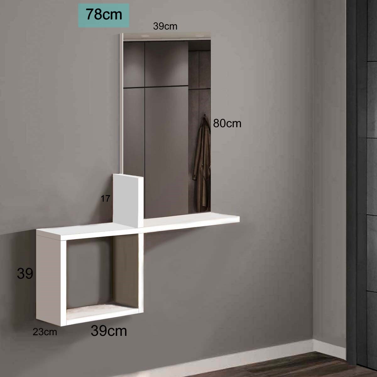 Recibidor - Mueble de entrada GRENOBLE - Anchos 58/78cm