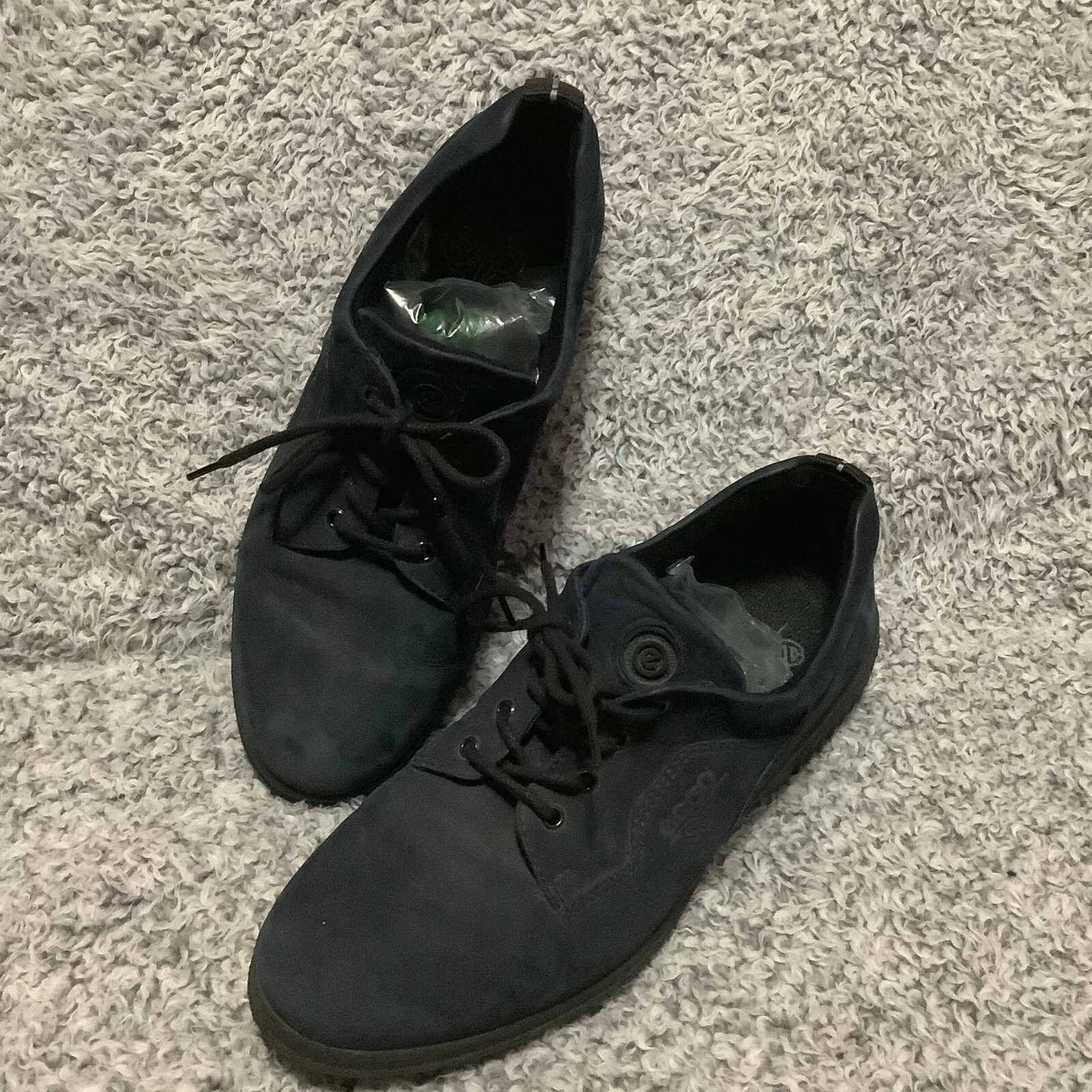 Scarpe da passeggio Ecco Soft Oxford blu pelle scamosciata donna TG 40 EUR 9 9 5 US