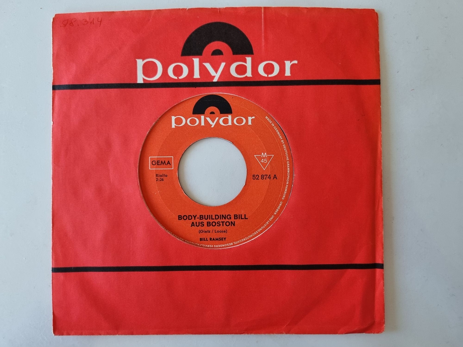 Bill Ramsey - Body-building Bill aus Boston 7'' Vinyl Germany